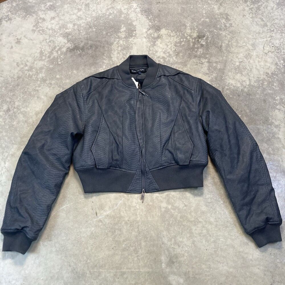 Blind No Plan Jacket Mens Large Gray Faux Leather‎ Moto Snake Street Wear Punk